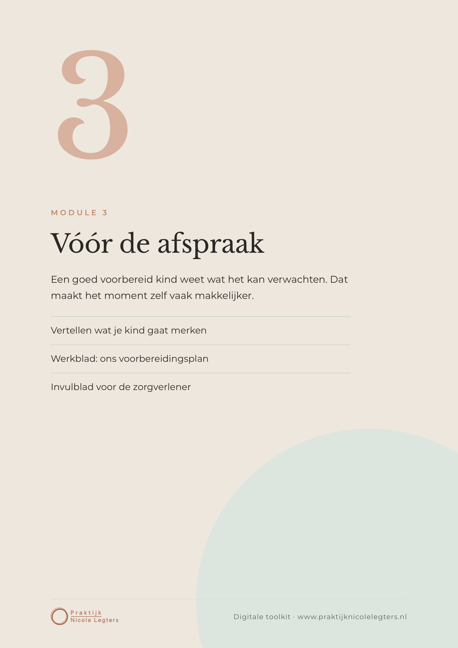 Module Vóór de afspraak